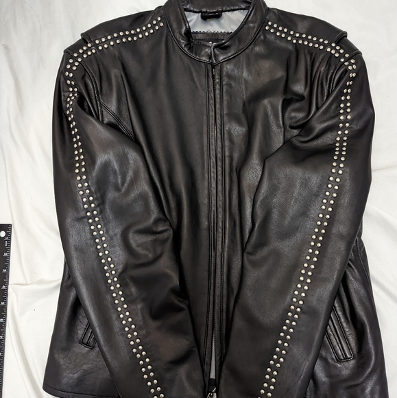 Harley Davidson Leather Jacket Studded Logo/Wings on Back & Sleeves NWOT - Picture 10 of 15